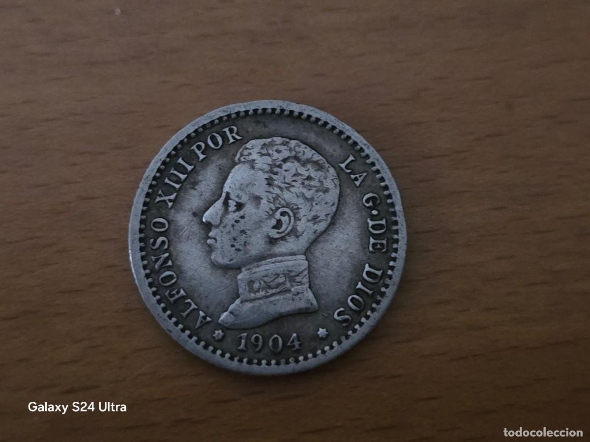 Monedas de Espa&ntilde;a: 50 C&Eacute;NTIMOS DE 1904....ALFONSO XIII...2,5 GRAMOS DE PLATA....LM015.....LA DE LAS FOTOS