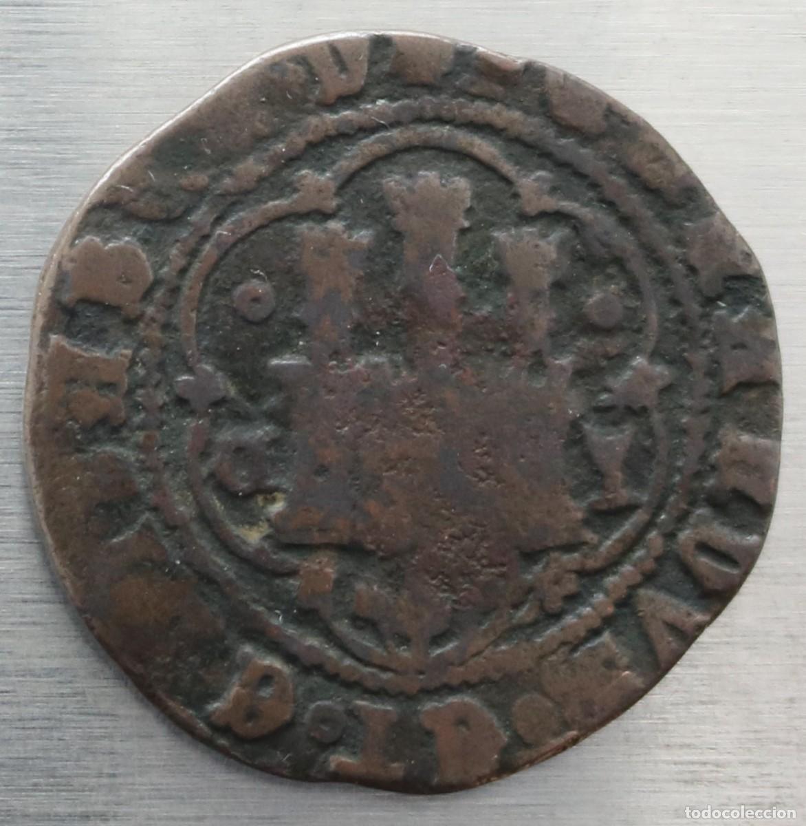 M&uuml;nzen von Spanien: 4 MARAVEDI 1474-1504 REYES CATOLICOS. CECA CUENCA. 6,56 GR; 28,6 MM