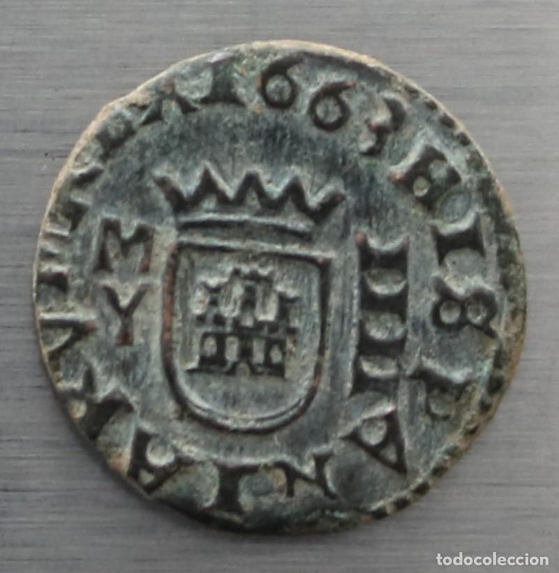 Monedas de Espa&ntilde;a: 4 MARAVEDI 1663. CECA MADRID