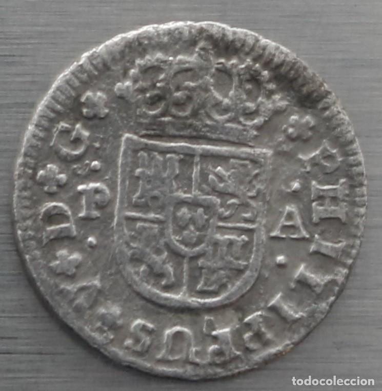 Monedas de Espa&ntilde;a: MEDIO REAL 1732. CECA SEVILLA. 1,18 GR