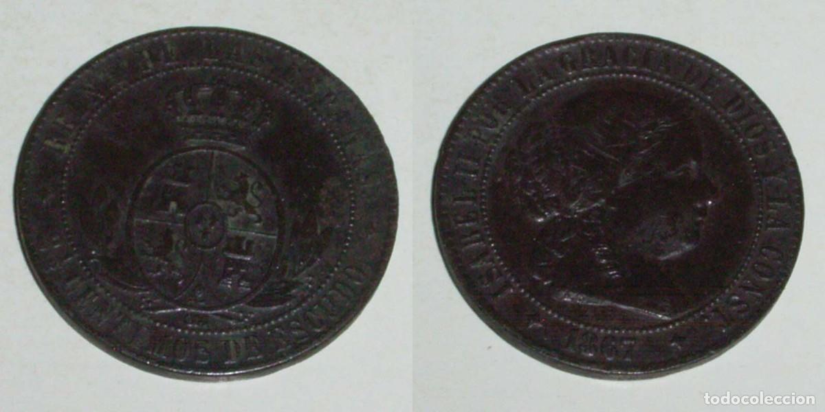 Monete da Spagna: 2,5 Ctmos. Escudo 1867 Jubia-OM