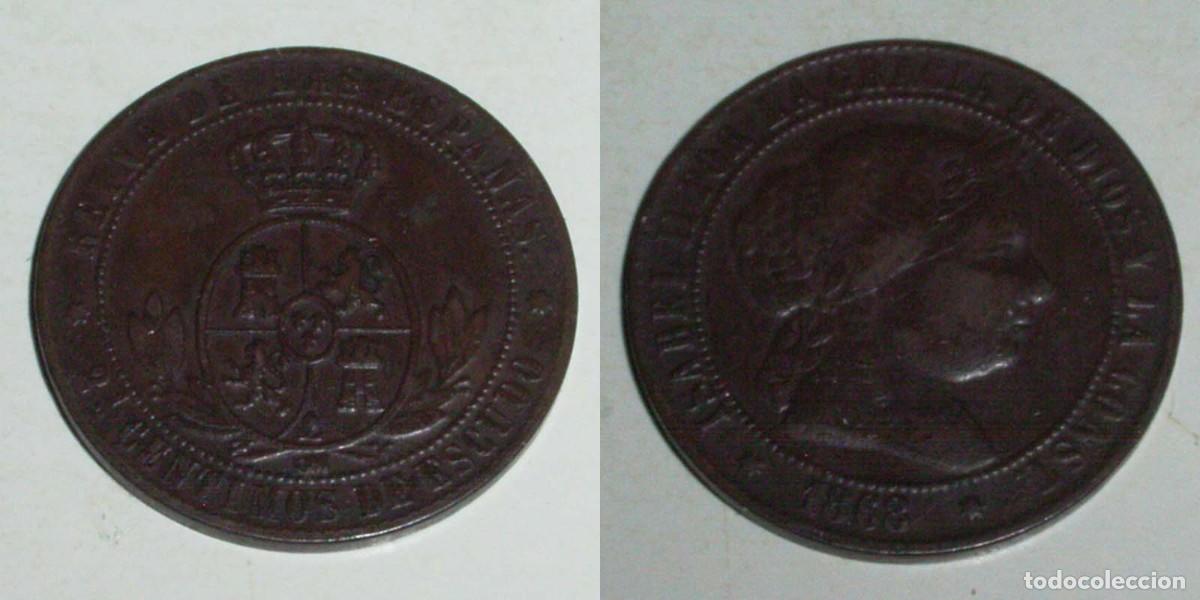 Monete da Spagna: 2,5 Ctmos. Escudo 1868 Barcelona-OM