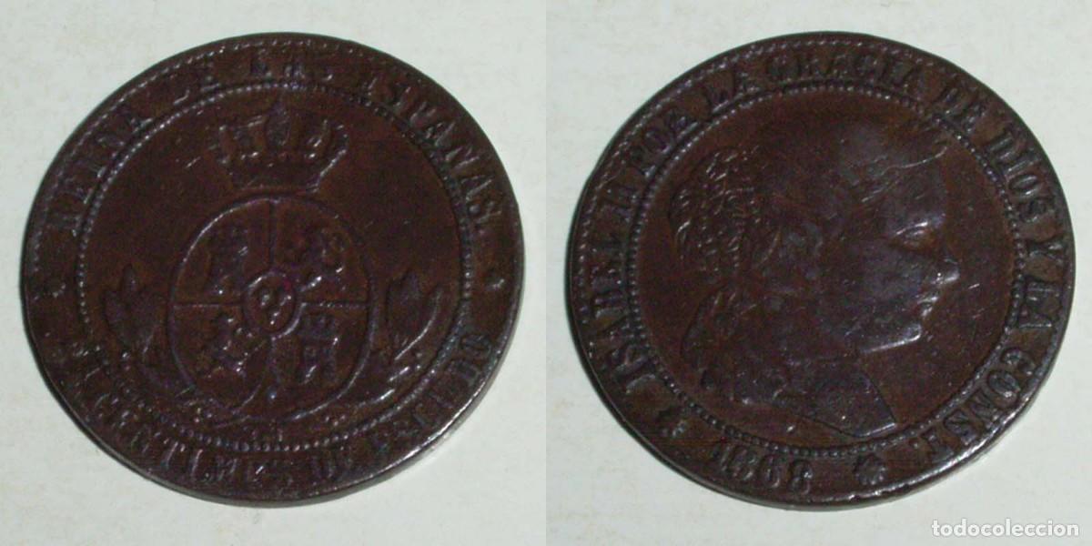 Monedas de Espa&ntilde;a: 2,5 Ctmos. Escudo 1868 Barcelona-OM