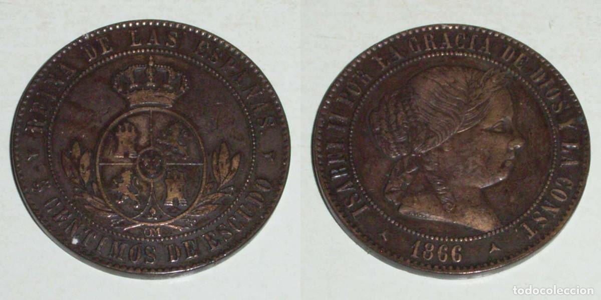 Monedas de Espa&ntilde;a: 5 Ctmos. Escudo 1866 Segovia-OM