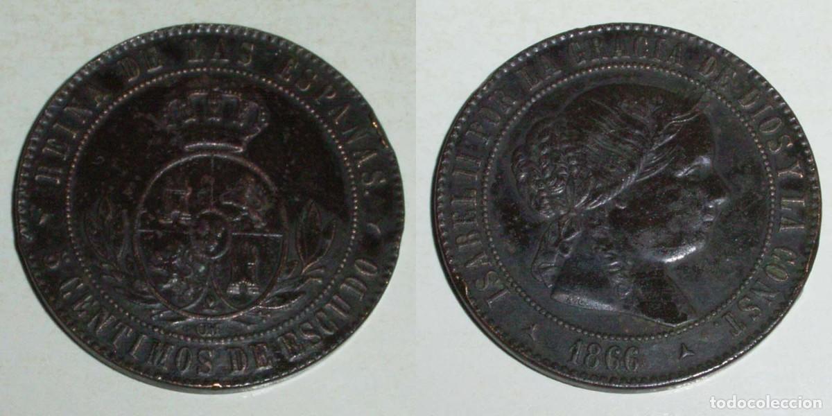 Monedas de Espa&ntilde;a: 5 Ctmos. Escudo 1866 Segovia-OM