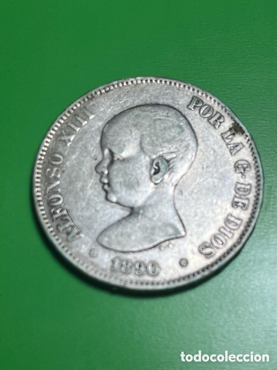 Monedas de Espa&ntilde;a: 5 pesetas de plata Alfonso XIII. 1888