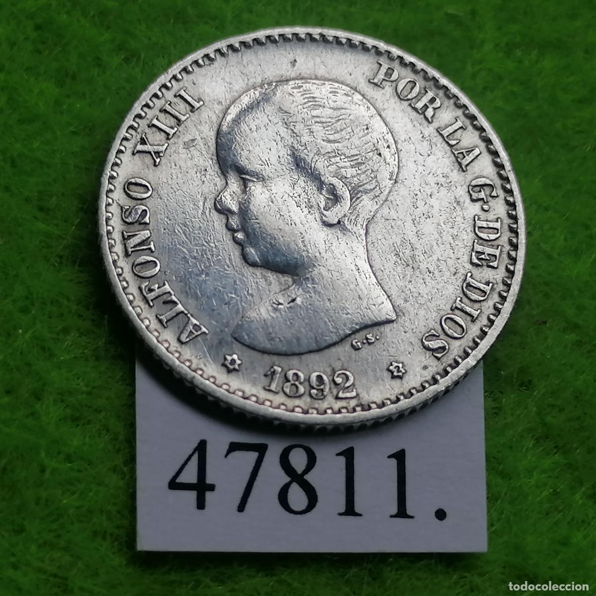 Monedas de Espa&ntilde;a: Espa&ntilde;a 50 centimos plata 1892 9-2, PGM, Alfonso XIII, 13
