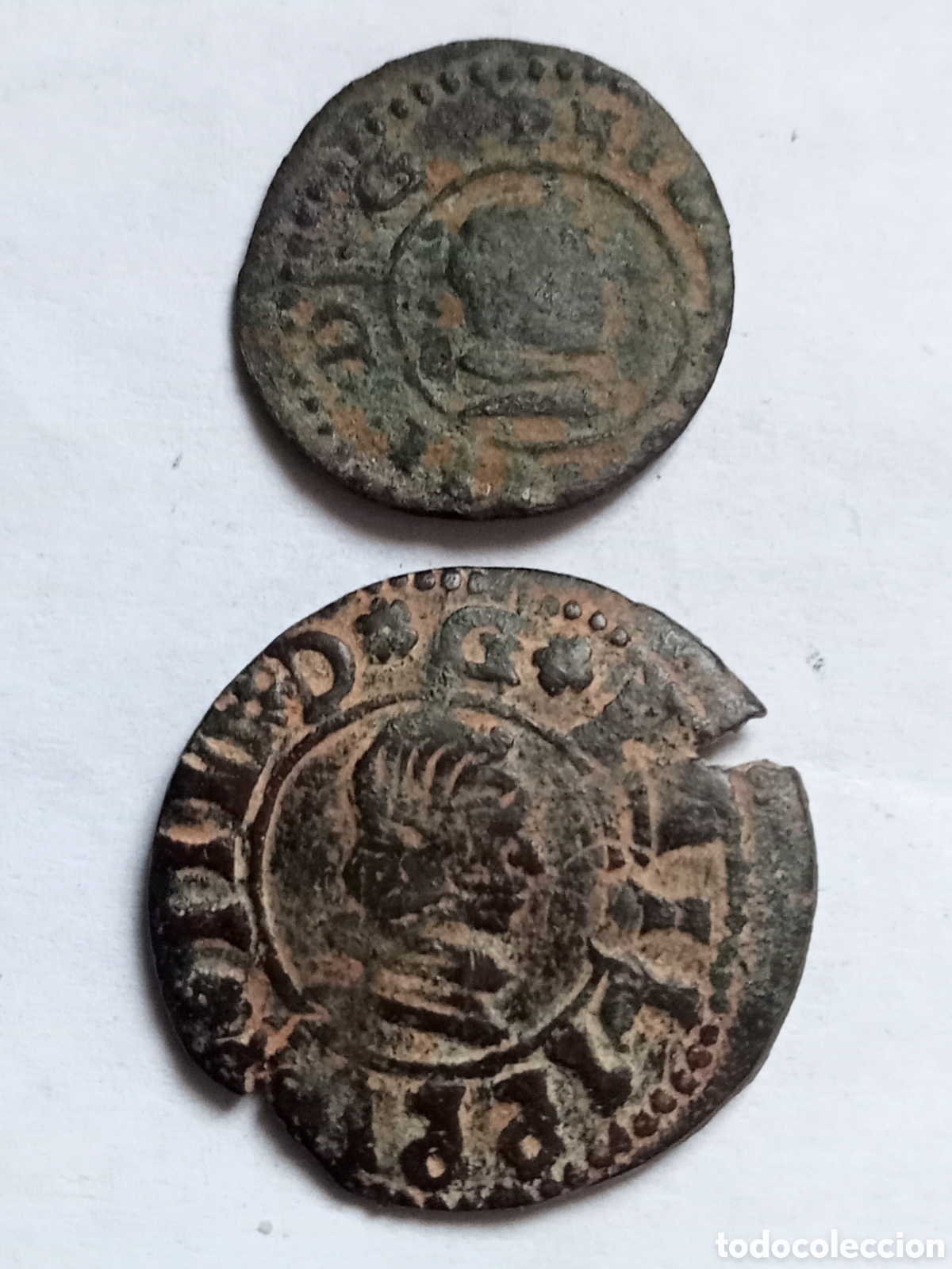 Monete da Spagna: FELIPE IV - A&Ntilde;OS 1665 y 1666 - 8 y 16 MARAVEDIES