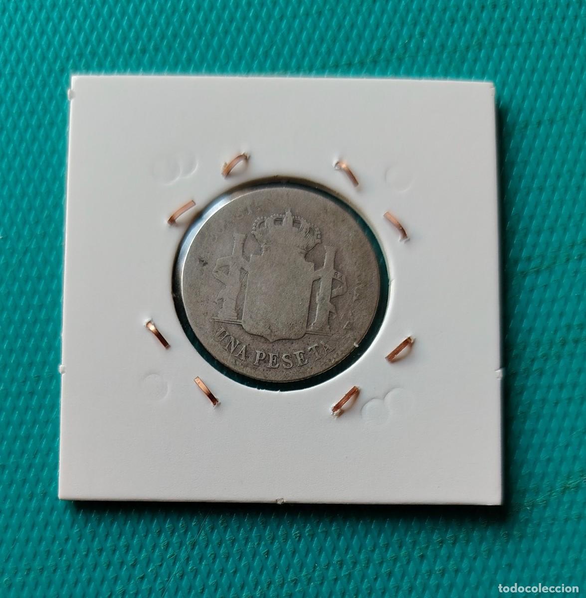 Monedas de Espa&ntilde;a: MONEDA DE ESPA&Ntilde;A - 1 PESETA DE PLATA DEL - 451DPT - Foto 2