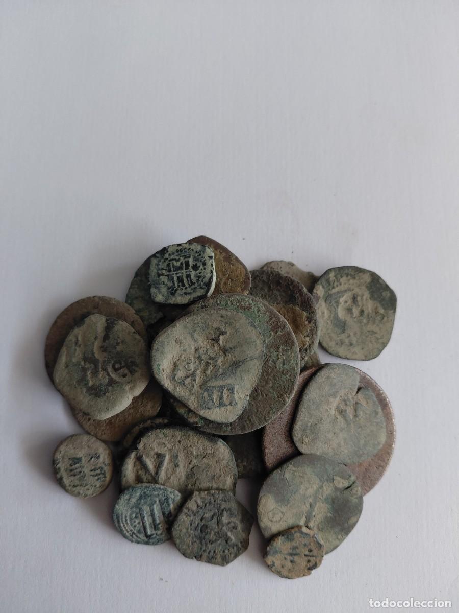 Monedas de Espa&ntilde;a: Lote n&uacute;mero 2 de 25 monedas espa&ntilde;olas a limpiar y clasificar. Oportunidad