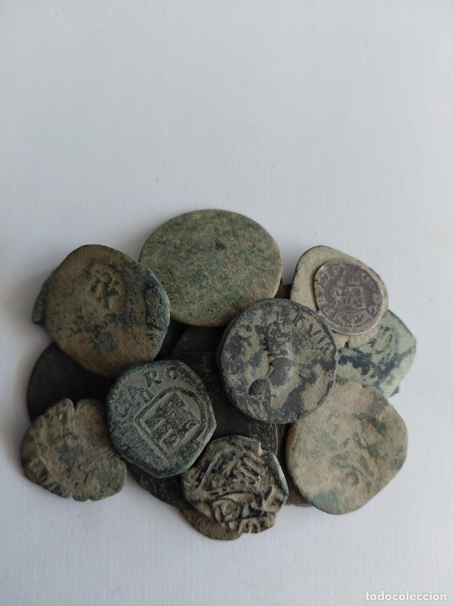 Monedas de Espa&ntilde;a: Lote n&uacute;mero 5 de 25 monedas espa&ntilde;olas a limpiar y clasificar. Oportunidad
