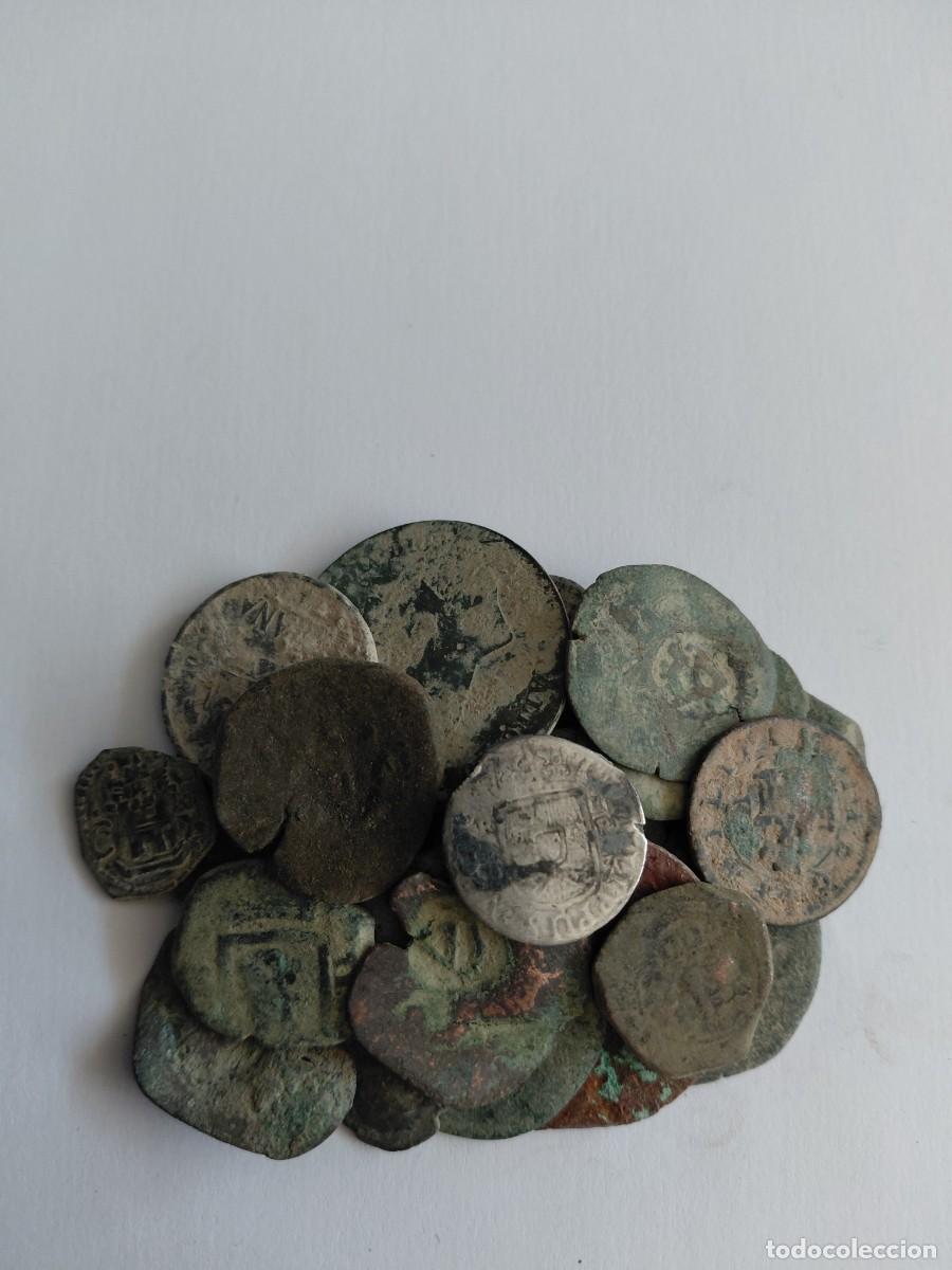 Monedas de Espa&ntilde;a: Lote n&uacute;mero 7 de 25 monedas espa&ntilde;olas a limpiar y clasificar. Oportunidad