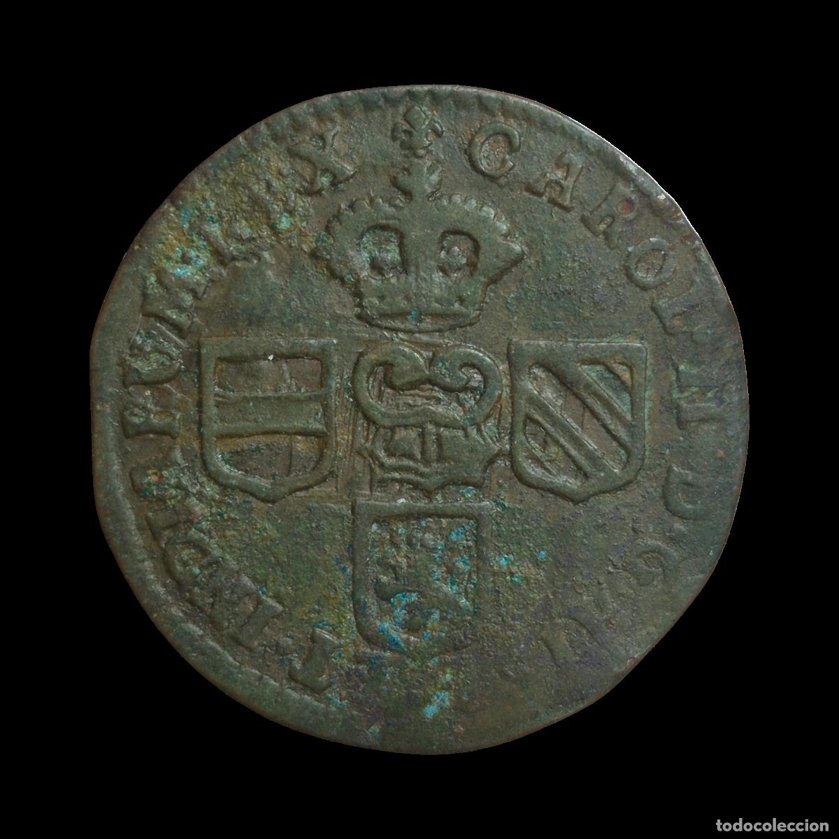 Monedas de Espa&ntilde;a: NT/ CARLOS II LIARD 1696 BRUJAS (E1068) - Foto 2