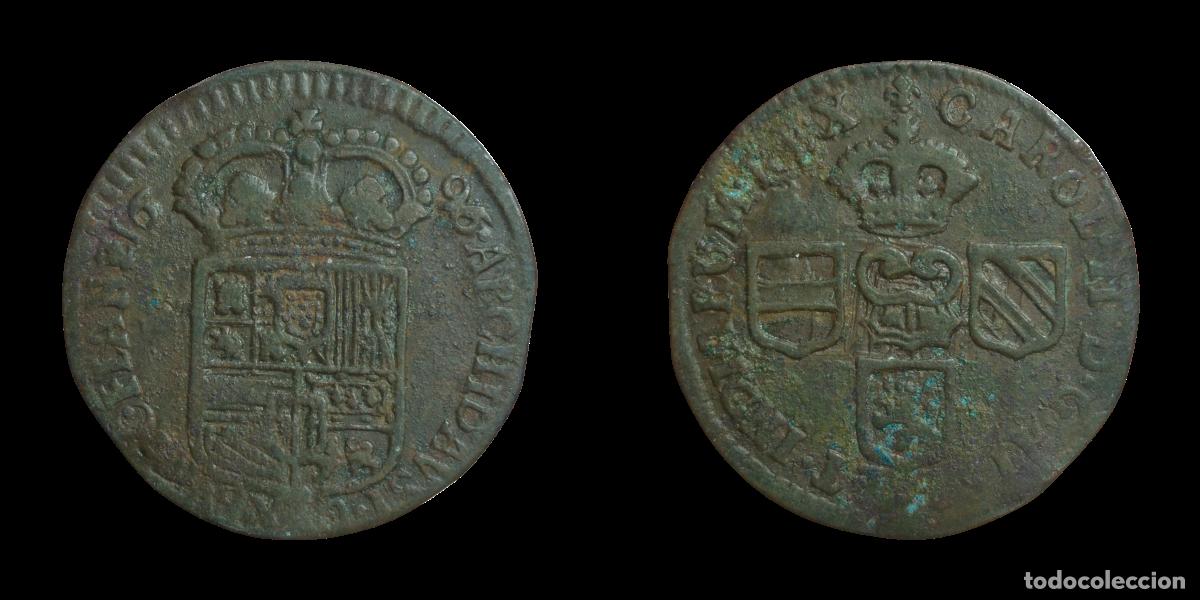 Monedas de Espa&ntilde;a: NT/ CARLOS II LIARD 1696 BRUJAS (E1068) - Foto 3