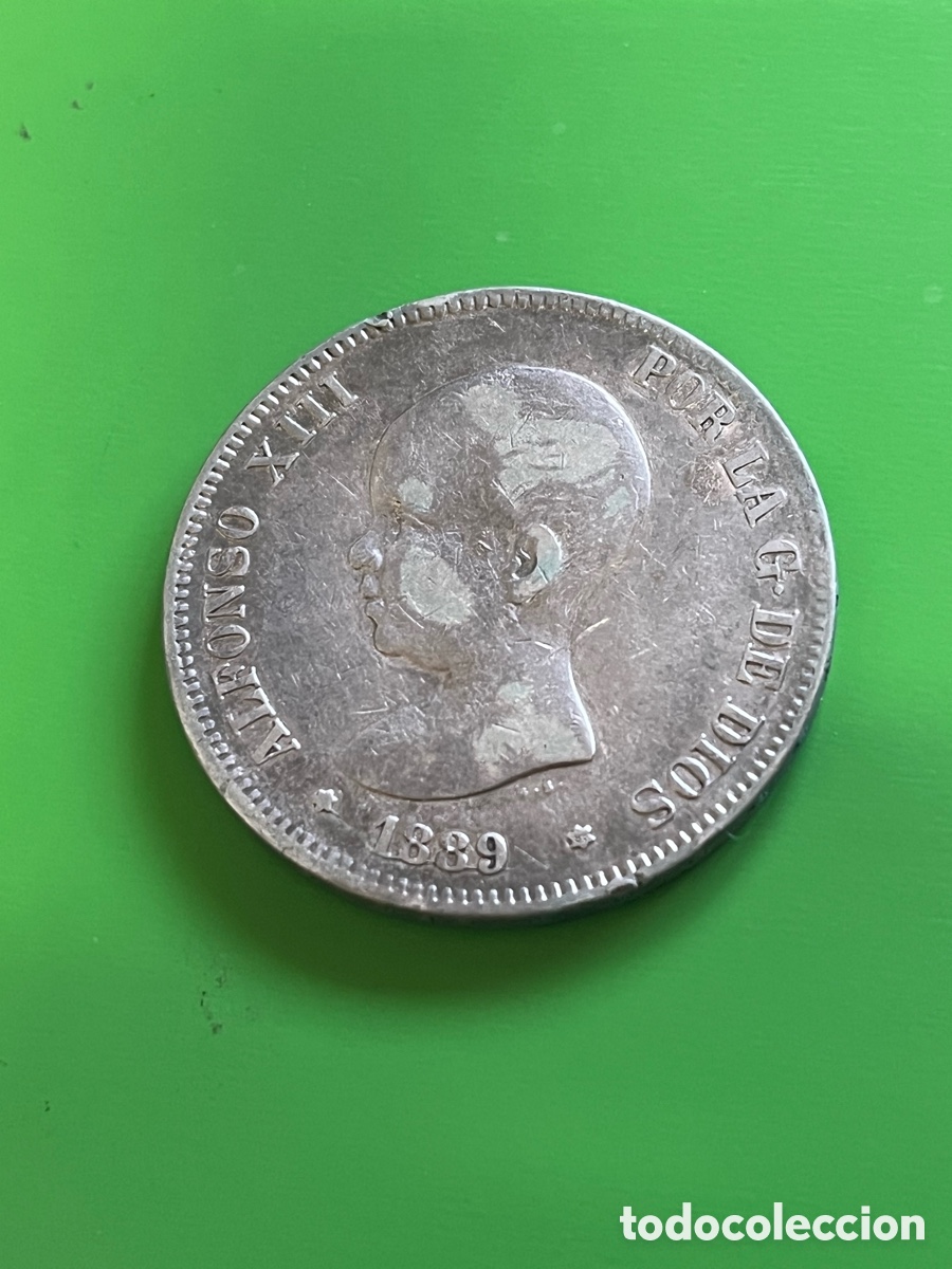 Monnaies d'Espagne: 5 pesetas de plata. Alfonso XIII. 1889