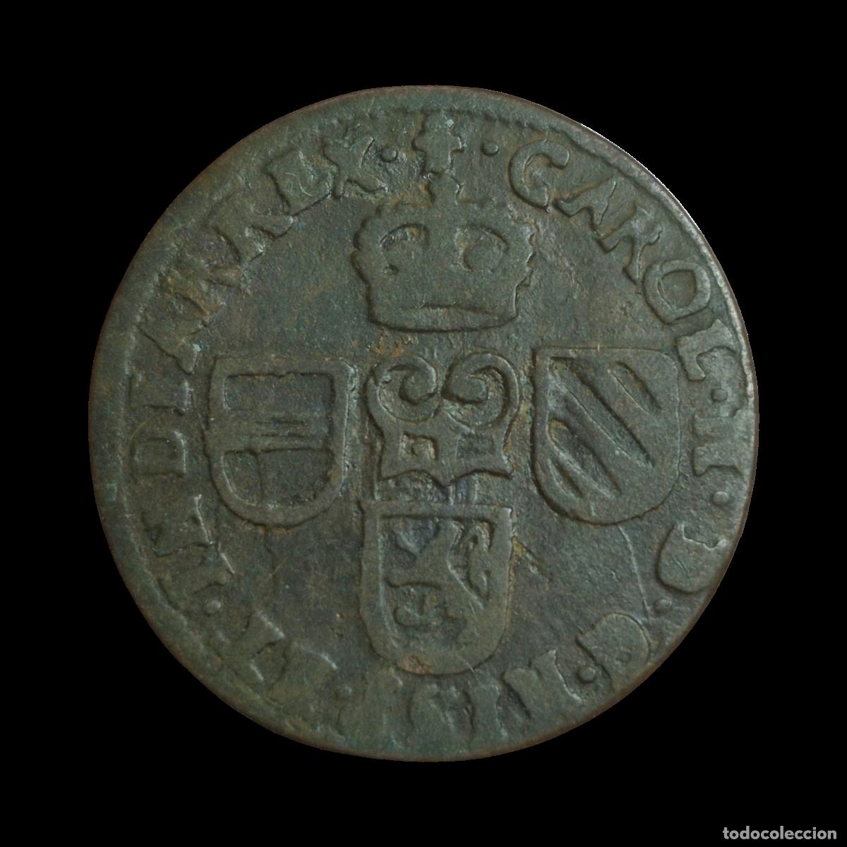 Monedas de Espa&ntilde;a: NT/ CARLOS II LIARD 1694 BRUJAS (E1067) - Foto 2