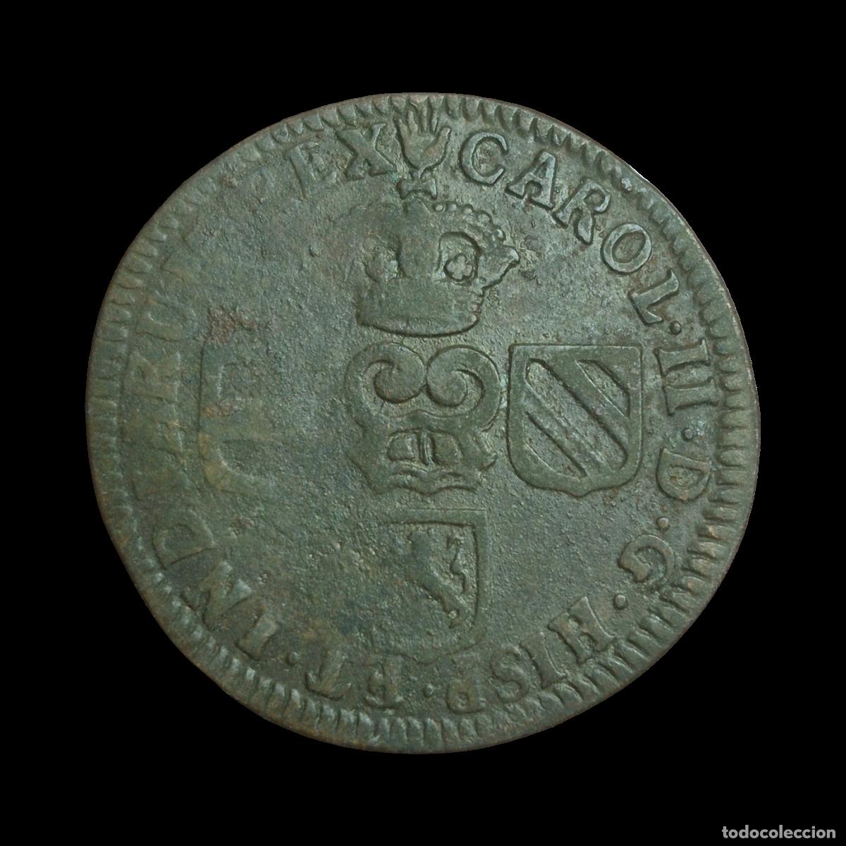 Monedas de Espa&ntilde;a: NT/ CARLOS II LIARD 1692 AMBERES (E1066) - Foto 2
