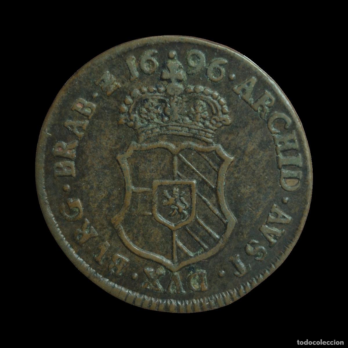 Monedas de Espa&ntilde;a: NT/ CARLOS II GIGOT 1696 AMBERES (E1064)