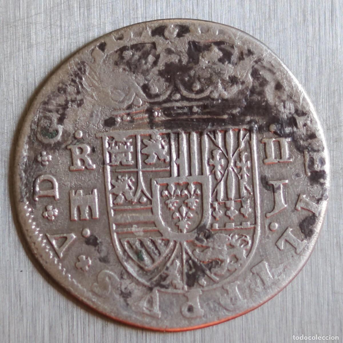 Monete da Spagna: 2 REALES 1718 FELIPE V. CECA SEGOVIA. 4,43 GR.