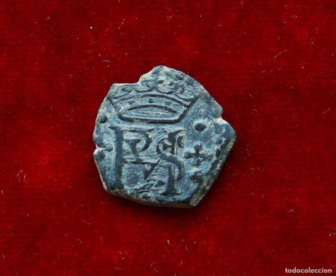Monedas de Espa&ntilde;a: BLANCA 1573-1589 FELIPE II. CECA BURGOS. 1,30 GR. MUY BUENA CONCERVACION