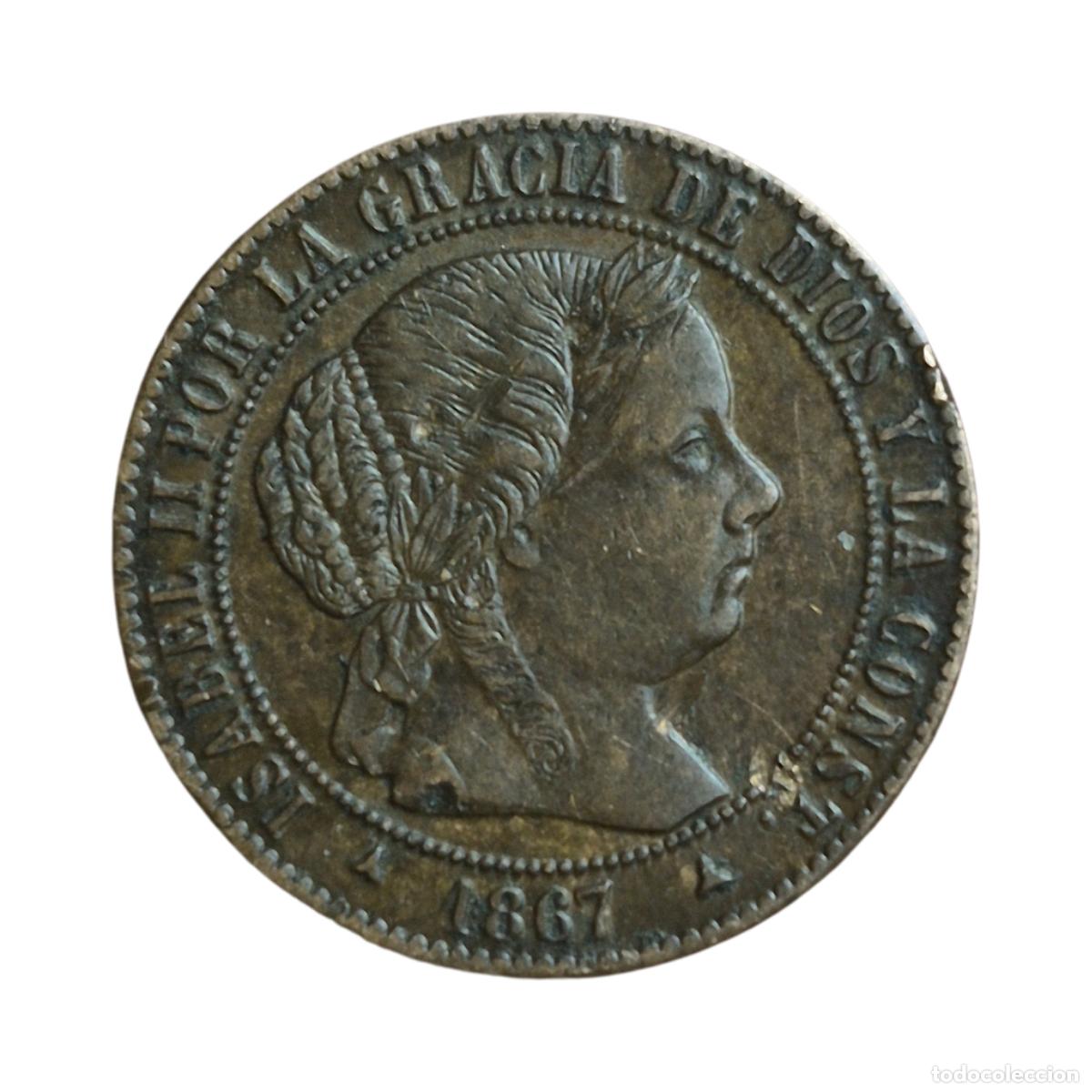 Monedas de Espa&ntilde;a: NT/ ISABEL II 1/2 CTO ESCUDO 1867 SEGOVIA (E1189)