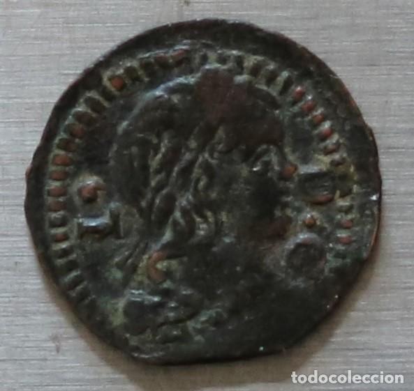 Moedas de Espanha: DINERO 1643-1648 BARCELONA. LUIS XIV. 0,80 GR, 13,8 MM