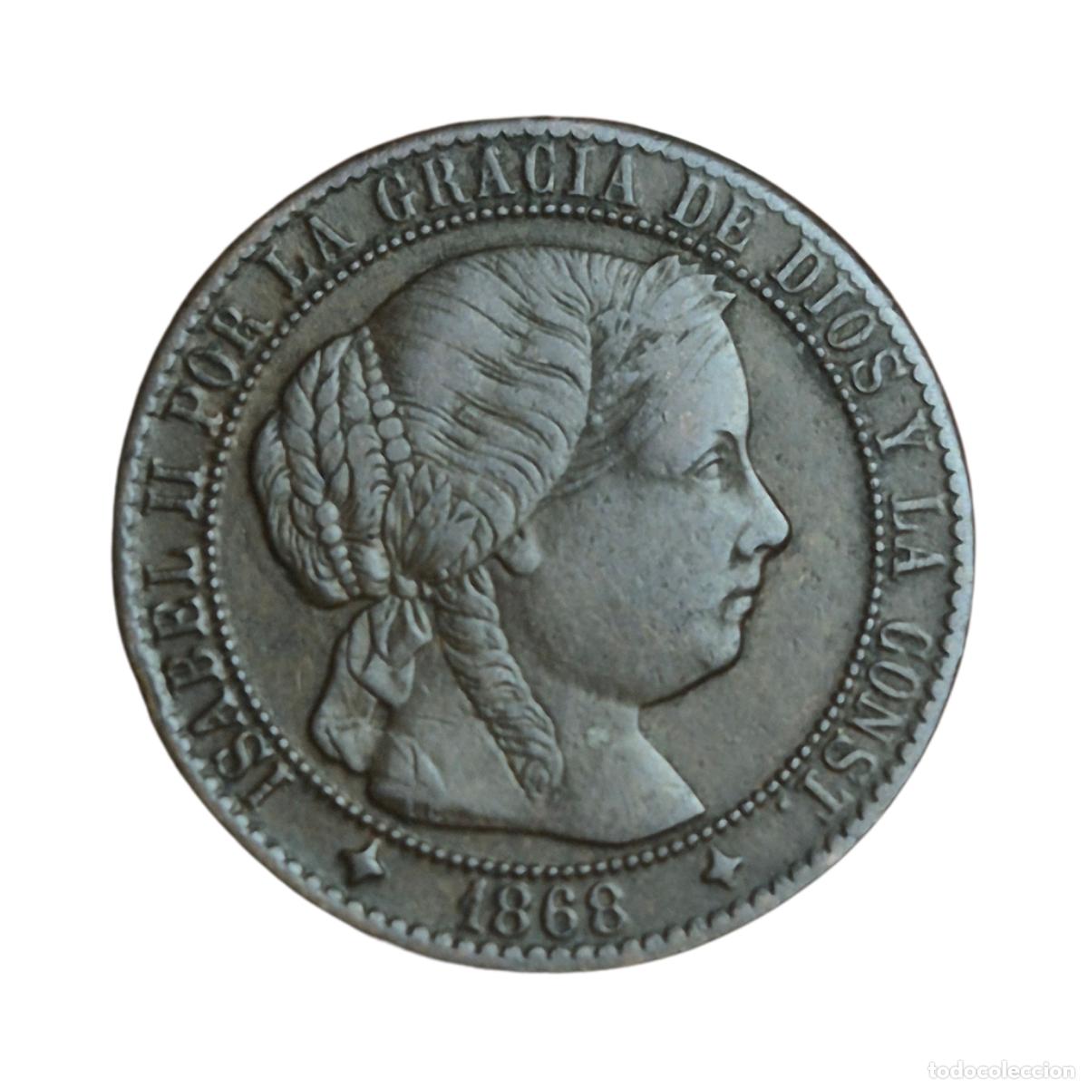 Monedas de Espa&ntilde;a: NT/ ISABEL II 1 CTO ESCUDO 1868 JUBIA (E1188)