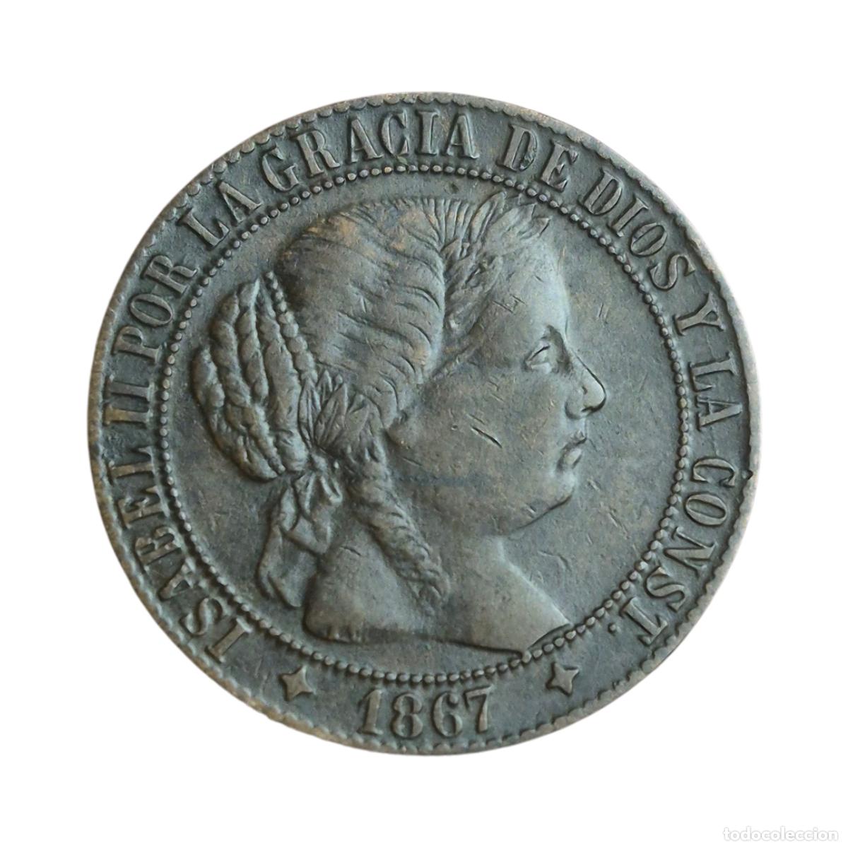 Monedas de Espa&ntilde;a: NT/ ISABEL II 1 CTO ESCUDO 1867 JUBIA (E1187)