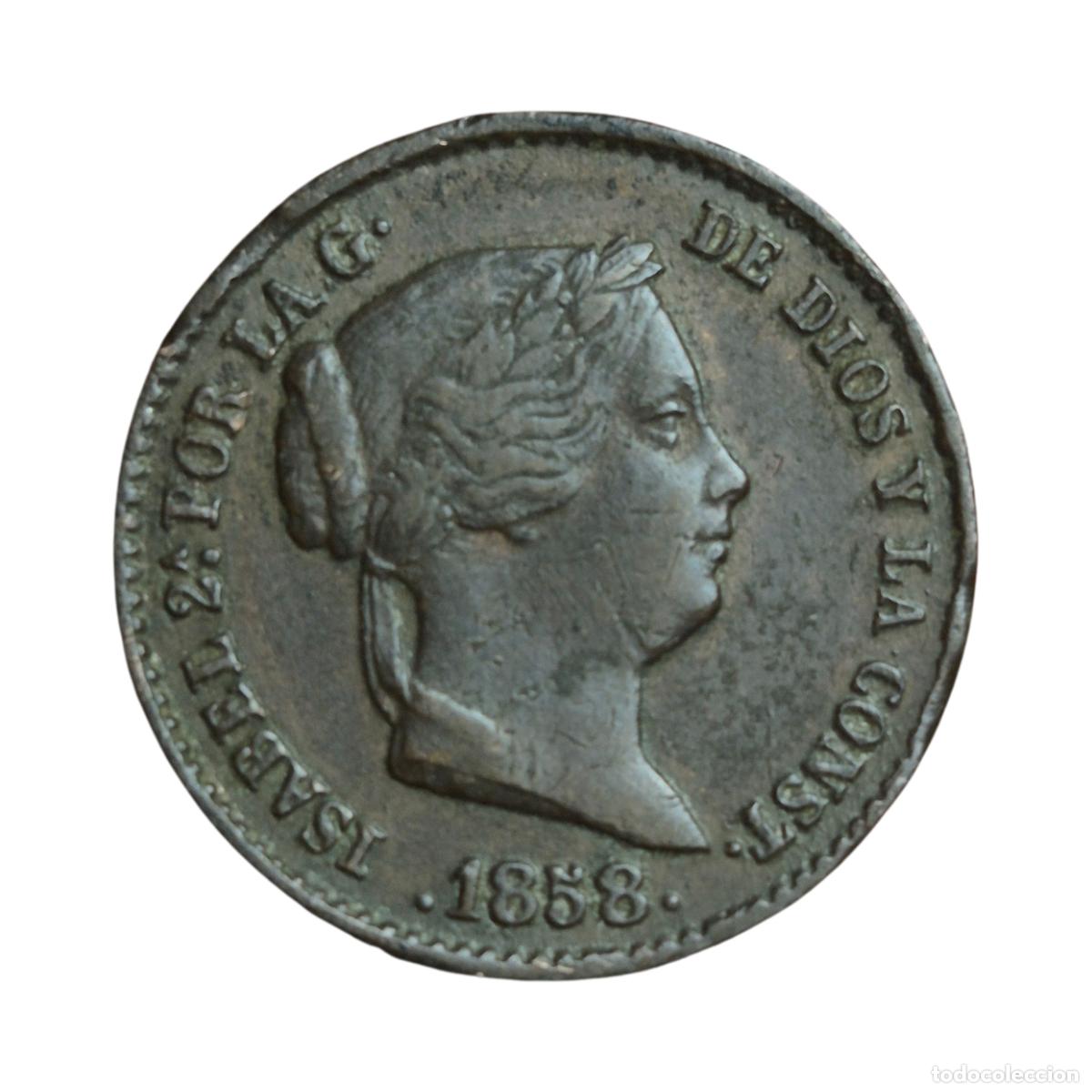 Monedas de Espa&ntilde;a: NT/ ISABEL II 10 CENTIMOS REAL 1858 (E1185)