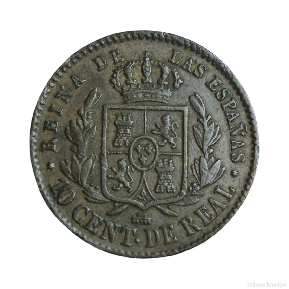 Monedas de Espa&ntilde;a: NT/ ISABEL II 10 CENTIMOS REAL 1858 (E1185) - Foto 2