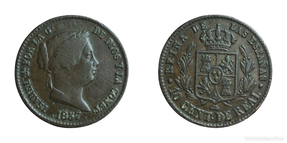 Monedas de Espa&ntilde;a: NT/ ISABEL II 10 CENTIMOS REAL 1857 (E1184) - Foto 3