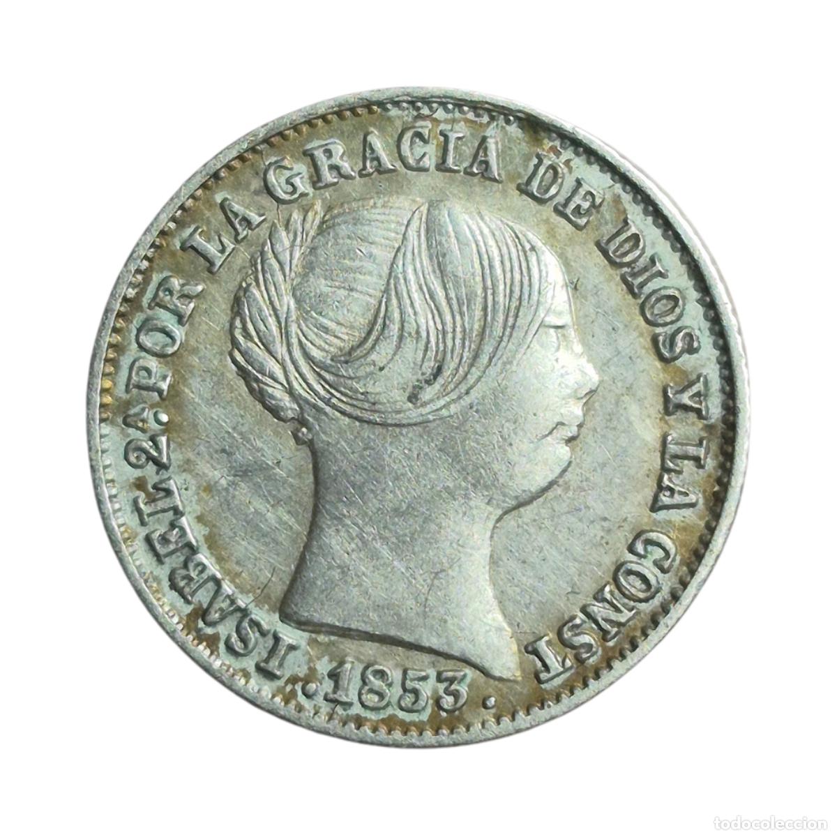 Monete da Spagna: NT/ ISABEL II 1 REAL 1853 BARCELONA (E1177)