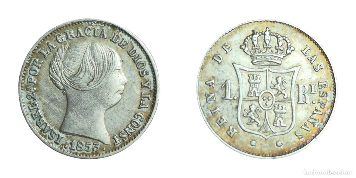 Monedas de Espa&ntilde;a: NT/ ISABEL II 1 REAL 1853 BARCELONA (E1177) - Foto 3