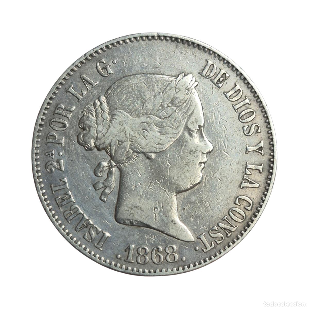 Monedas de Espa&ntilde;a: NT/ ISABEL II 1 ESCUDO 1868 MADRID (E1172)