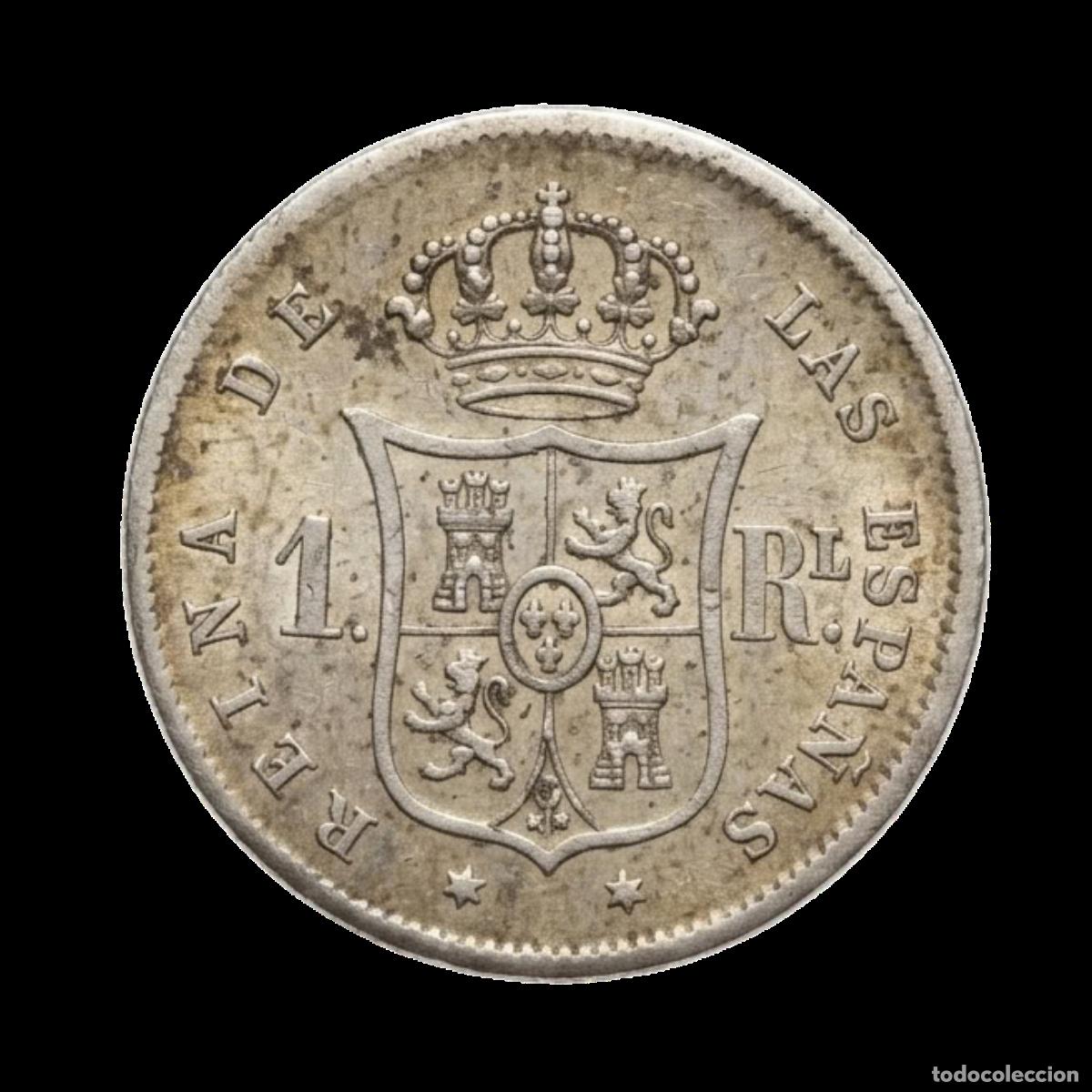 Monedas de Espa&ntilde;a: NT/ ISABEL II 1 REAL 1859 MADRID (E1015) - Foto 2