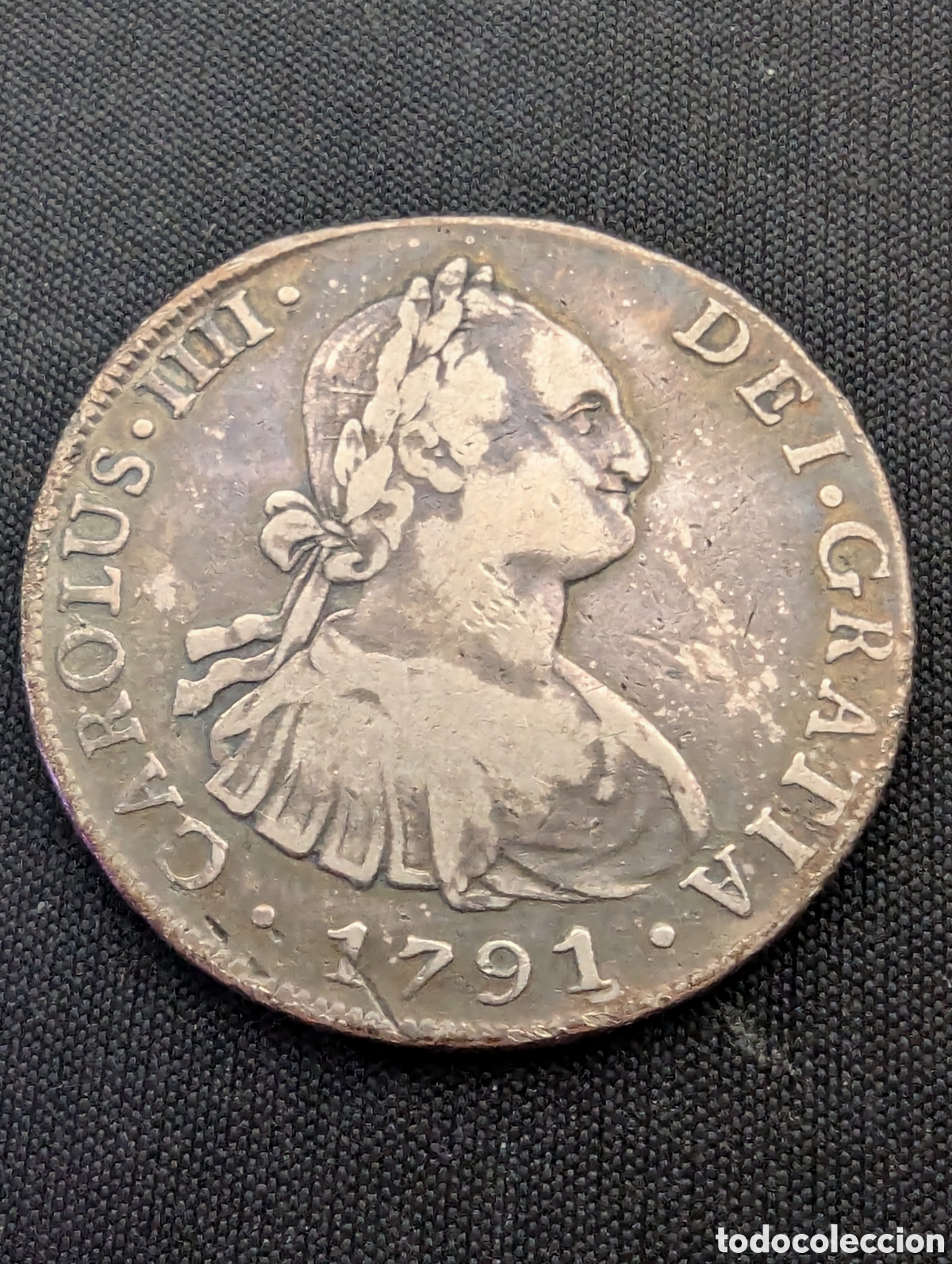 Monnaies d'Espagne: Carlos IV 8 reales 1791 M&eacute;xico plata