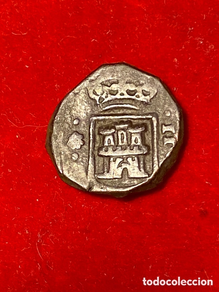 Monedas de Espa&ntilde;a: Dos maraved&iacute;s de Carlos ll acu&ntilde;ado en la ceca de Coru&ntilde;a e el a&ntilde;o 1695z.
