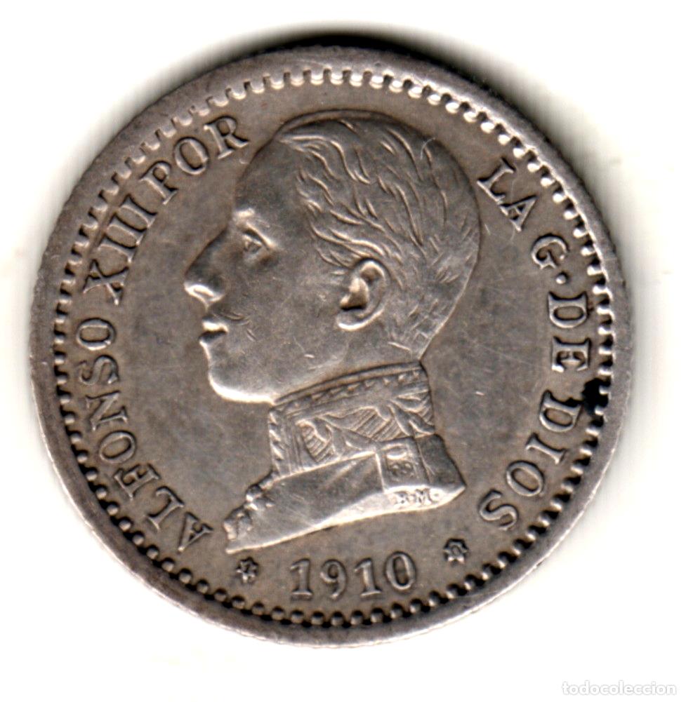 Monedas de Espa&ntilde;a: ESPA&Ntilde;A 50 centimos plata 1910 PC. V *1* *0* Rey Alfonso XIII - muy bella