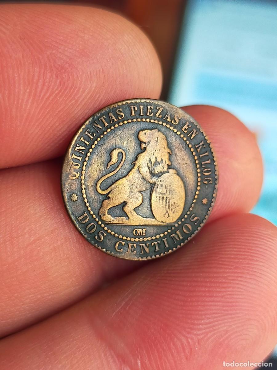 Coins of Spain: MONEDA DE 2 DOS CENTIMOS 1870 ESPA&Ntilde;A BUENA CONSERVACION GOBIERNO PROVISIONAL