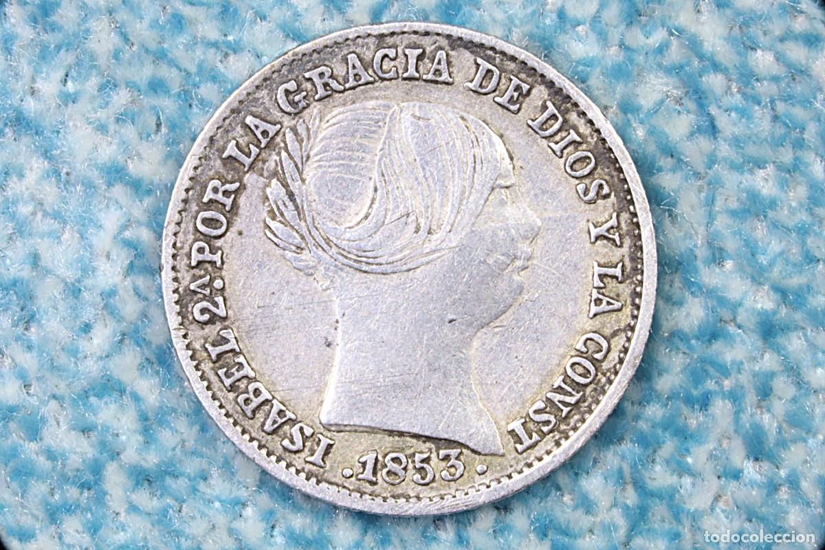 Monedas de Espa&ntilde;a: Moneda Isabel II. 1 Real. 1853 - BC Elizabeth II coin. 1 Royal.
