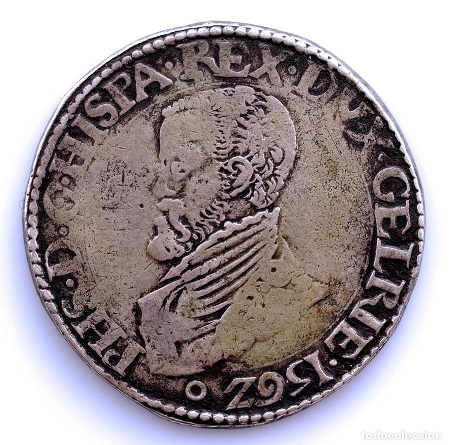 Monedas de Espa&ntilde;a: SC-Spain. Felipe II. 1/2 Escudo 1562. Nimega. Plata 16,78 g. ESCASA