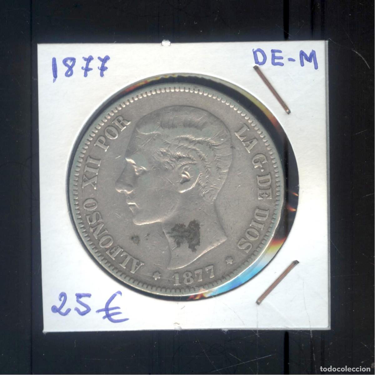 Monedas de Espa&ntilde;a: NUMULITE F0323 Moneda Espa&ntilde;a 1877 Alfonso XIII 5 pesetas