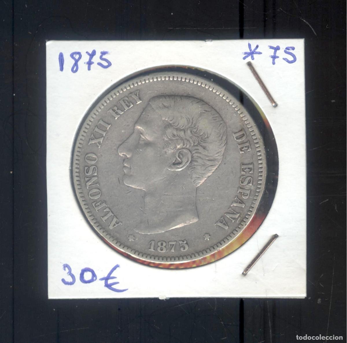 Monedas de Espa&ntilde;a: NUMULITE F0332 Moneda Espa&ntilde;a 1875 Alfonso XIII 5 pesetas