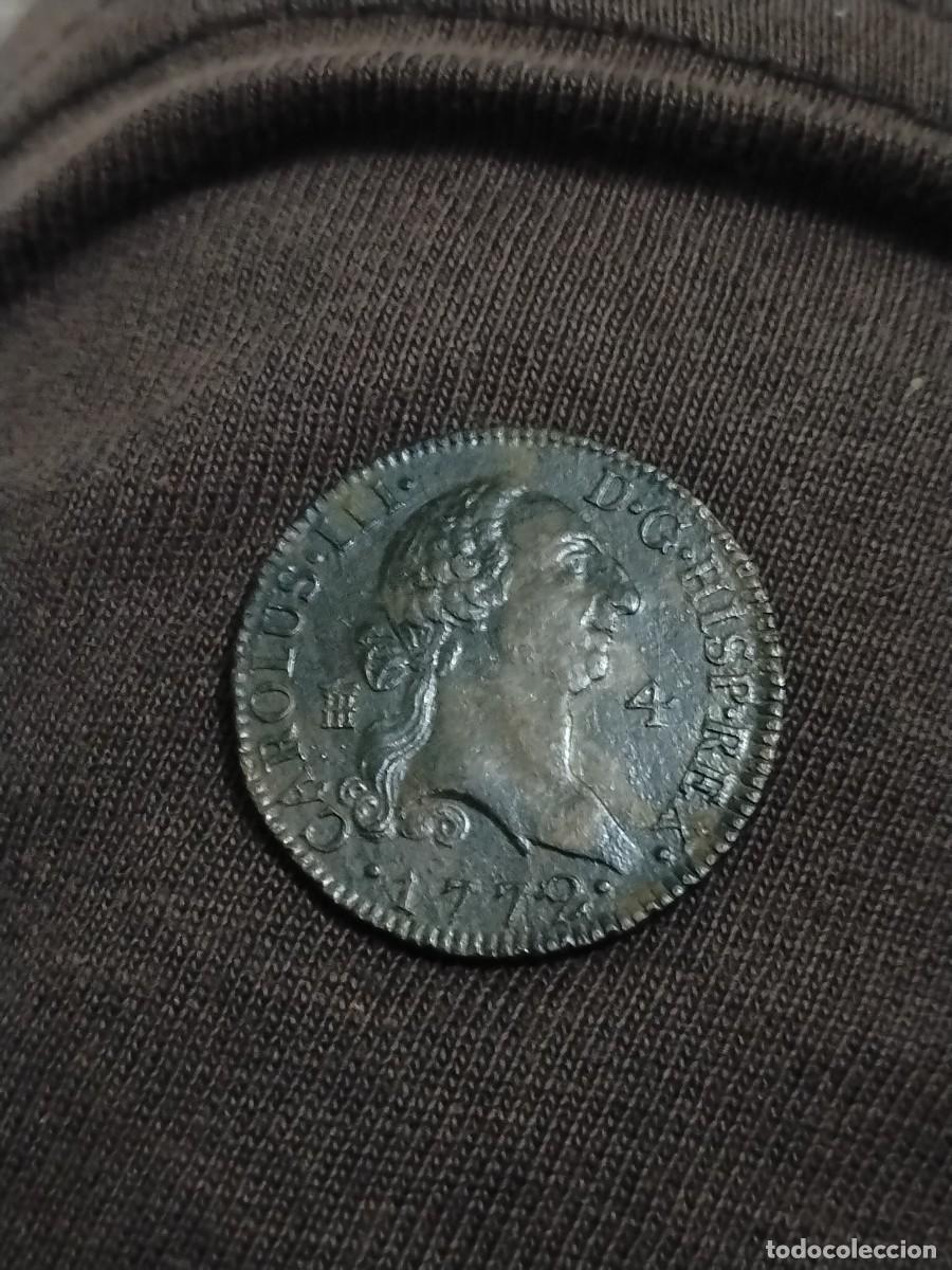 Monedas de Espa&ntilde;a: Carlos III 4 maraved&iacute;s 1772 Segovia