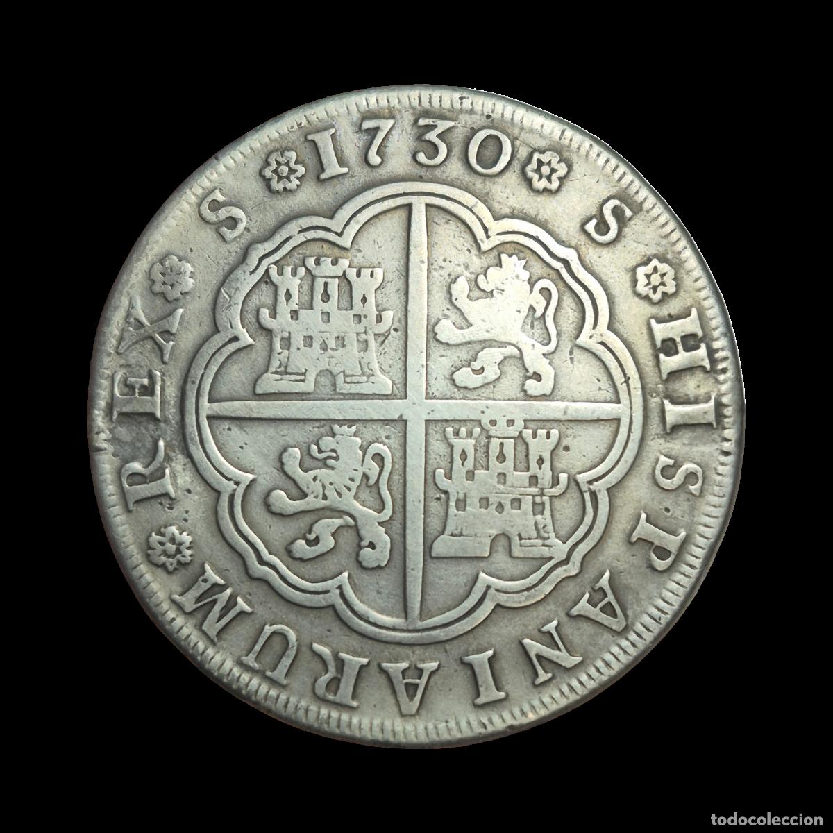 Monedas de Espa&ntilde;a: NT/ FELIPE V 8 REALES 1730 SEVILLA (E1076)
