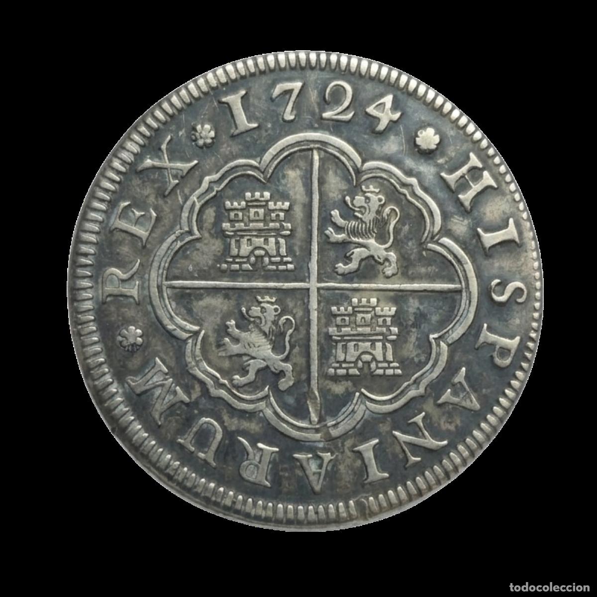 Monedas de Espa&ntilde;a: NT/ LUIS I 2 REALES 1724 SEGOVIA EXTRAORDINARIO EJEMPLAR (E1009)