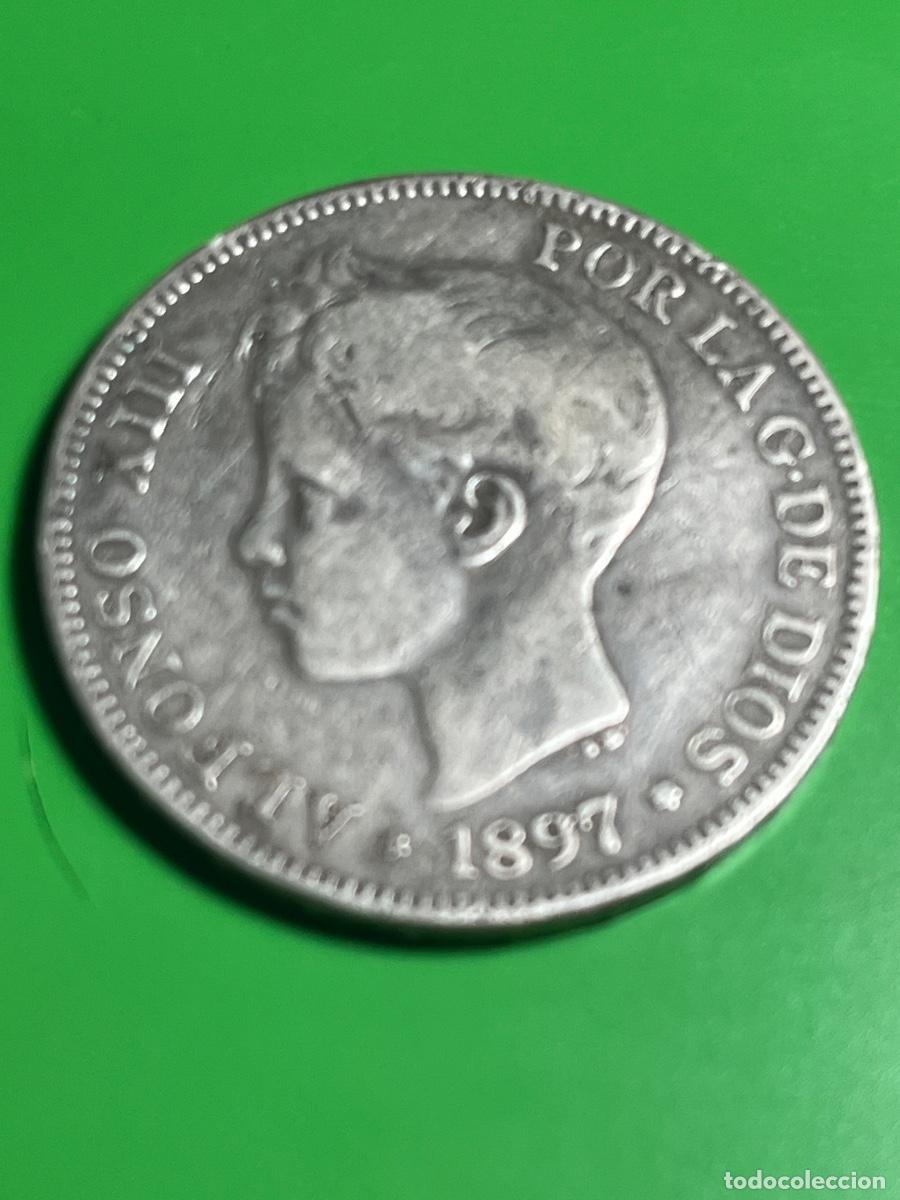 Monedas de Espa&ntilde;a: 1897. 5 pesetas de plata. Alfonso XIII.