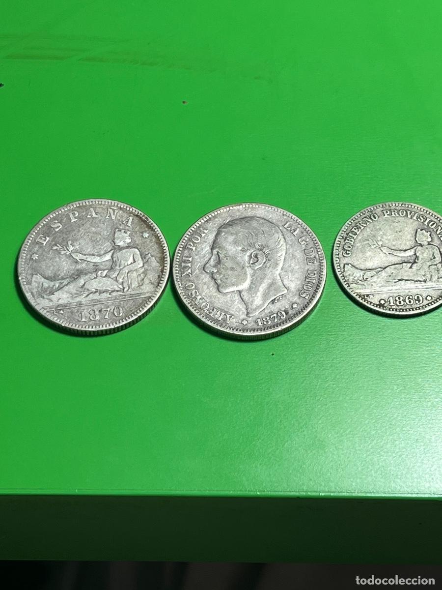 Monedas de Espa&ntilde;a: Lote de 3 monedas de plata