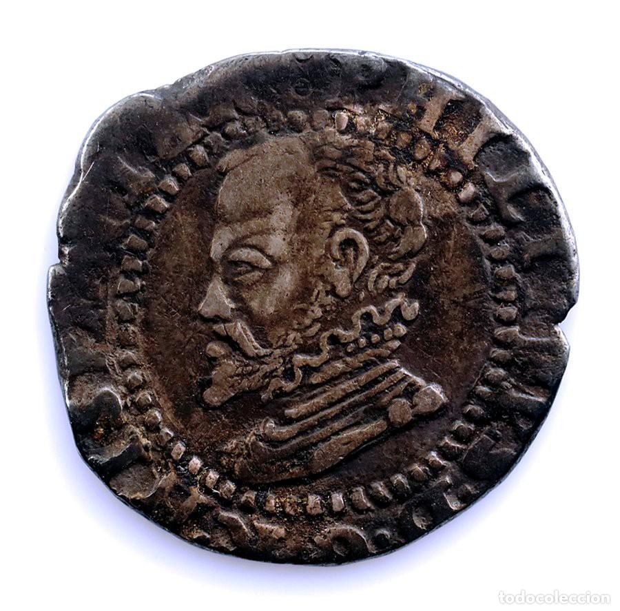 Monedas de Espa&ntilde;a: SC-Spain. Felipe II. .1 Croat. Barcelona (1595-1598) Plata 2,98 g. ESCASA