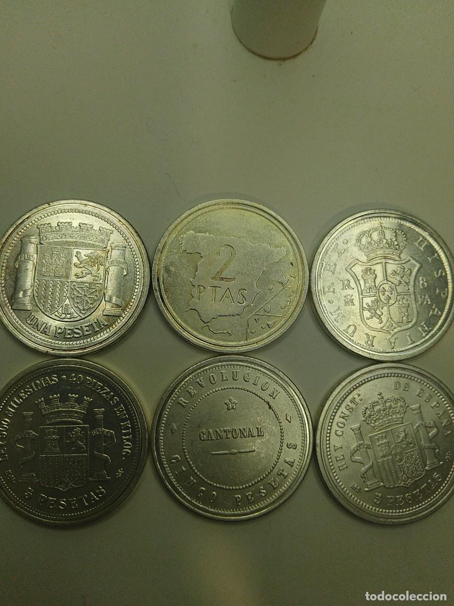Monedas de Espa&ntilde;a: 6 monedas ba&ntilde;adas en plata acu&ntilde;adas por la Real Casa De La Moneda.